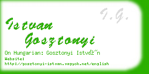 istvan gosztonyi business card